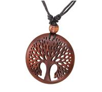 GURU SHOP Ethno - Collar de madera (6 x 4 cm), normal, Madera, Sin piedra preciosa