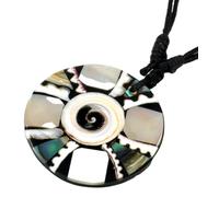 GURU SHOP Ethno - Collar surfista con incrustaciones de nácar, multicolor