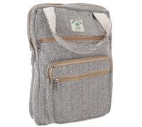 GURU SHOP Ethno - Mochila de cáñamo, color negro/blanco, para hombre/mujer, algodón, 35 x 30 x 15 cm, bolsa de tela de lujo, negro/blanco, Talla única