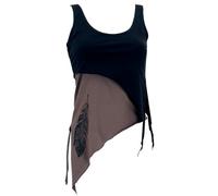 GURU-SHOP, Festival Elf Top, Lagentop, Pixitop, Negro, Sintético, Tamaño:M (38), Camisetas, Camisetas, Camisetas