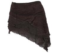 GURU SHOP Goa Cacheur - Minifalda de encaje para mujer, con cinturón, algodón, Negro , 38