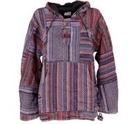 GURU SHOP Goa Stonewash Patchwork Baja Hoody - Sudadera con capucha unisex para hombre, morado, XL