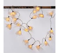 GURU SHOP Guirnalda de luces LED con hojas de esqueleto (20 unidades), color beige