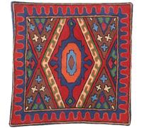GURU SHOP Kelim - Funda de cojín "Cachemira", bordada, decorativa, de lana, diseño 30, rojo, 40 x 40 x 1 cm, para cojín decorativo, cojín de sofá, cojín oriental