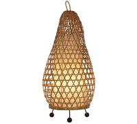 Guru-Shop Lámpara de Mesa/lámpara de Mesa, Hecha a Mano en Bali de Material Natural - Modelo Hermigua 50 cm, Bambú, Lámparas de Mesa de Materiales Naturales