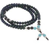 GURU SHOP Mala tibetana de piedras semipreciosas, cadena de oración budista, cadena de meditación, cadena de yoga, normal, Acero inoxidable, Sin piedra preciosa