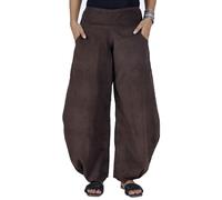 GURU-SHOP, Manguito de Conexión Ancha, Marrón Oscuro, Algodón, Tamaño:L (40), Pantalones Pluderhosen y Aladin