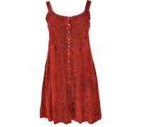 GURU-SHOP, Mini Vestido Indio Bordado Boho Chic, Túnica Hippie, Arena, Sintético, Tamaño:40, Vestidos Cortos