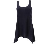 GURU SHOP Minivestido sencillo de algodón natural para mujer, Negro , 38