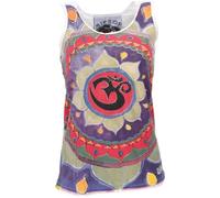 GURU SHOP Mirror - Camiseta de tirantes para mujer, de algodón, Mandala Om/Blanco, 38
