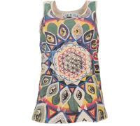 GURU SHOP Mirror - Camiseta de tirantes para mujer, de algodón, Universo/Beige, 42