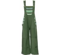 GURU SHOP - Mono amplio de estilo étnico, talla grande, mujer, de algodón, pantalones, ropa alternativa, verde oliva, 36