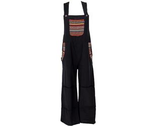 GURU SHOP Mono de una pieza para mujer, de algodón, Negro , 38