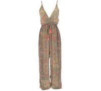 GURU SHOP Mono de verano de una pieza brillante y sedoso, para mujer, verde, sintético, talla: 40, verde, 42