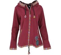 GURU SHOP Nepal Ethno Chaqueta Bordada Boho Chaqueta, Mujer, granate, 38