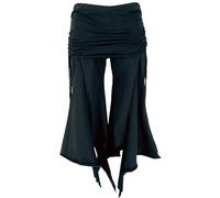 GURU SHOP Palazzo - Pantalones hippie de algodón para mujer, Negro , 38