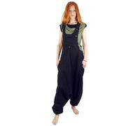 GURU-SHOP, Pantalón Aladdin Pantalón Harem Pantalón Pluderhose Pumphose, Negro, Algodón, Tamaño:XL (42), Pantalones Pluderhosen y Aladin