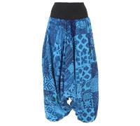 GURU-SHOP, Pantalón Aladdin Pluderhose, Hippie Pants, Turquesa, Algodón, Tamaño:40, Pantalones Pluderhosen y Aladin