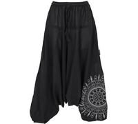 GURU-SHOP, Pantalón de Harén Pluderhose Pumphose Aladdin Pantalón de Algodón, Negro, Tamaño:40, Pantalones Pluderhosen y Aladin