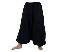 GURU-SHOP, Pantalón de Harén Pluderhose Pumphose Aladdin Pantalón de Algodón, Negro, Tamaño:40, Pantalones Pluderhosen y Aladin