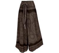 GURU-SHOP, Pantalón Palazzo Pantalón Falda Pantalón Flare Pantalón de Verano Pantalón Hippie Goa, Rosa, Sintético, Tamaño:38, Pantalones Largos