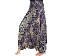 GURU-SHOP, Pantalones Afganos, en General, Mono, Pantalones de Harén, Pluderhose, Pumphose, Pantalones de Aladdin, Negro, Sintético, Tamaño:38, Pantalones Pluderhosen y Aladin