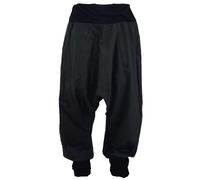 GURU-SHOP, Pantalones Afganos, Unisex Pluderhose, Goa Pantalones Aladdin Pantalones - Negro, Algodón, Tamaño:S/M (50), Pantalones Pluderhosen y Aladin