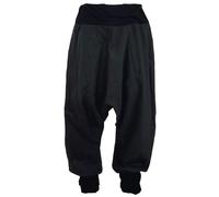GURU-SHOP, Pantalones Afganos, Unisex Pluderhose, Goa Pantalones Aladdin Pantalones - Negro, Algodón, Tamaño:S/M (50), Pantalones Pluderhosen y Aladin