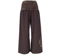 GURU SHOP Pantalones de yoga anchos de cintura ancha para mujer, de algodón, cappuccino, 42