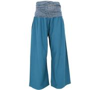 GURU SHOP Pantalones de yoga anchos de cintura ancha para mujer, de algodón, Orion Blue, 42