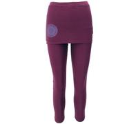 GURU-SHOP, Pantalones de Yoga, Polainas con Minifalda Bio BW Yogi, Bordeaux, Algodón, Tamaño:M (38), Pantalones Cortos y 3/4 Pantalones, Calcetas