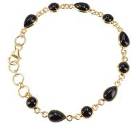 GURU SHOP Pulsera boho india, pulsera chapada en oro de plata de ley con piedras semipreciosas, normal, Plata de ley, Sin piedra preciosa