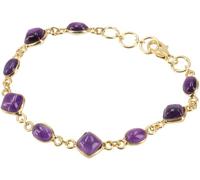 GURU SHOP Pulsera boho india, pulsera chapada en oro de plata de ley con piedras semipreciosas, normal, Plata de ley, Sin piedra preciosa