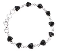 GURU SHOP Pulsera india de plata boho con piedras preciosas, normal, Plata de ley, Sin piedra preciosa