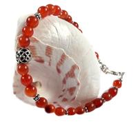 GURU SHOP Pulsera Mala, cadena con perlas de plata auténtica, normal, Plata de ley, Sin piedra preciosa