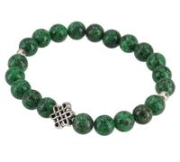 GURU SHOP Pulsera Mala, Handmala con nudo infinito, joyería budista de 8 mm, jaspe