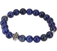 GURU SHOP Pulsera Mala, Handmala con nudo infinito, joyería budista de 8 mm - lapislázulita