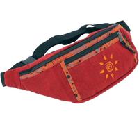 GURU SHOP Riñonera grande de tela bordada, bolso cruzado, riñonera, bolso de hombro, unisex - adulto, 15 x 35 x 5 cm, rojo, Einheitsgröße, Casual