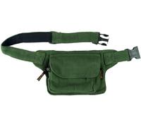 GURU SHOP Riñonera, Riñonera Festival - Oliva, Unisex - Adultos, Verde, Algodón, Tamao:One Size, 14x17x5 cm, Bolsas Laterales Mochilas Para el Trasero