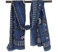 Guru-Shop, Sarong Tela Delgada, Tapicería, Envolvente, Sarong Vestir 11, Azul, Algodón, Tamaño:One Size, 180x110 cm, Toallas Impresas