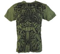 GURU-SHOP Seguro de La Camiseta del Dragón, de Oliva, Algodón, Tamaño:XL, Camisetas Sure`