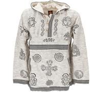 GURU-SHOP, Sudadera con Capucha Goa, Sudadera con Capucha Baja, Gris, Algodón, Tamaño:L, Sudaderas Sudaderas con Capucha