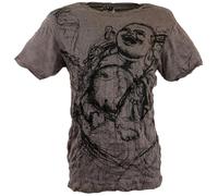 GURU-SHOP, Sure T-Shirt Happy Buddha, Marrón Topo, Algodón, Tamaño:L, Camisetas Seguras