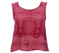 GURU SHOP Top de verano con espalda abierta para mujer, camiseta de playa, rojo, sintético, talla: 38, tops y camisetas ropa alternativa, borgoña, 40