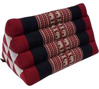 Guru Shop Triángulo Thai de cojines, cojín triangular, Kapok - Elefante Rojo/Negro, 30 x 30 x 50 cm, cojín asiática, Liegematte, tailandés