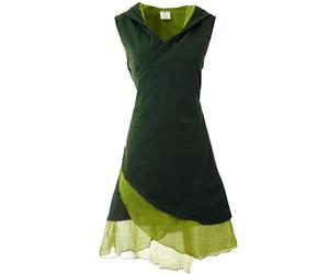 Guru-Shop, Túnica Envoltura, Túnica Duende con el Zipfelkapuze MA 11, Verde, Algodón, Tamaño:S / M (36), Túnicas