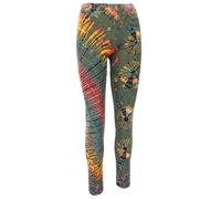 GURU SHOP Unikat Batik - Leggings elásticos para mujer, pantalones de yoga, color verde, sintéticos, talla: 38, Verde Oliva/Colorido, 38