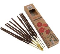 GURU SHOP Varillas de incienso naturales enrolladas a mano ORKAY del sur de la India - Sandal Wood Masala, marrón, 23 x 4,5 x 2 cm, varillas de incienso indio