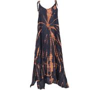 GURU SHOP Vestido bohemio batik vestido de playa de verano de talla grande para mujer, Azul oscuro/marrón, Talla única