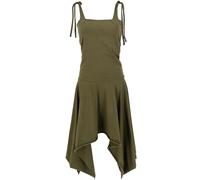 GURU SHOP Vestido convertible Goa Psytrance Festival Dress Pixi Rock Mujer, verde oliva, 38
